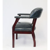 Boss Captain's guest, accent or dining chair in Blue Vinyl, B9540-BE